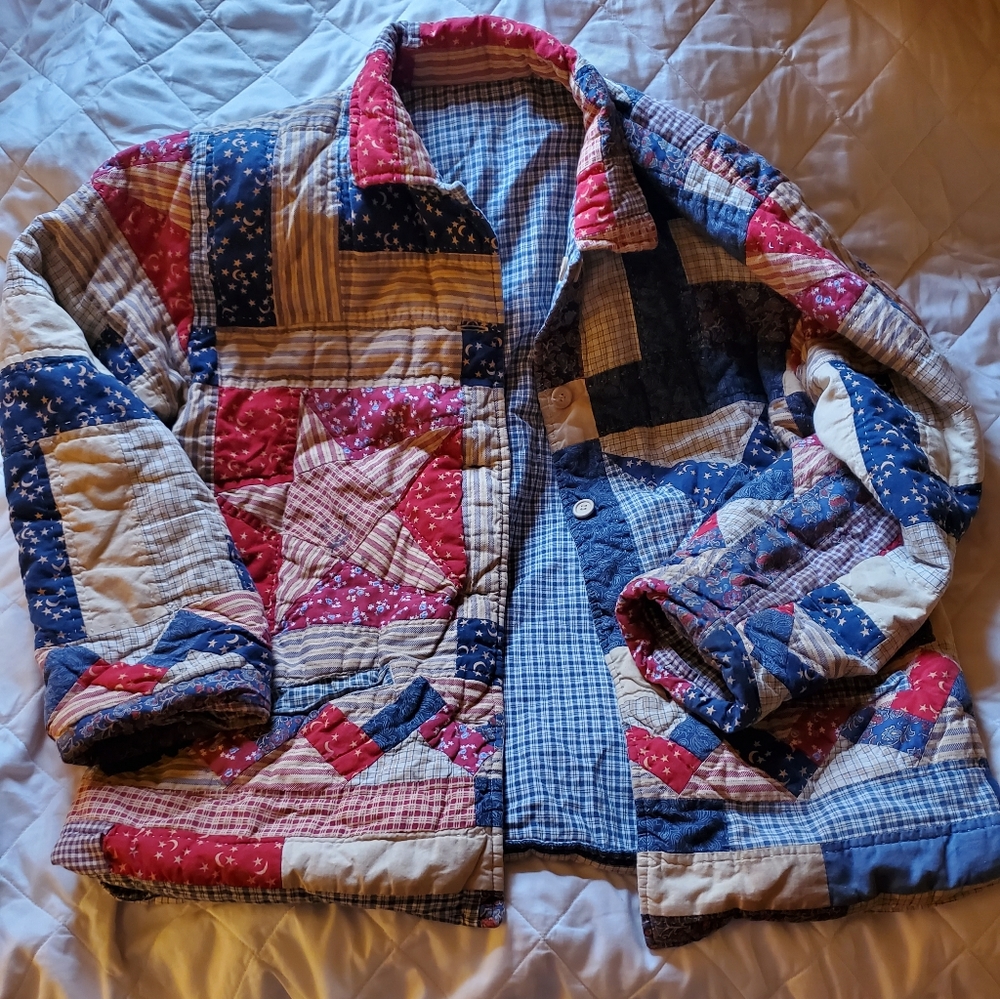 VINTAGE(no brand) hand made reversible coat.